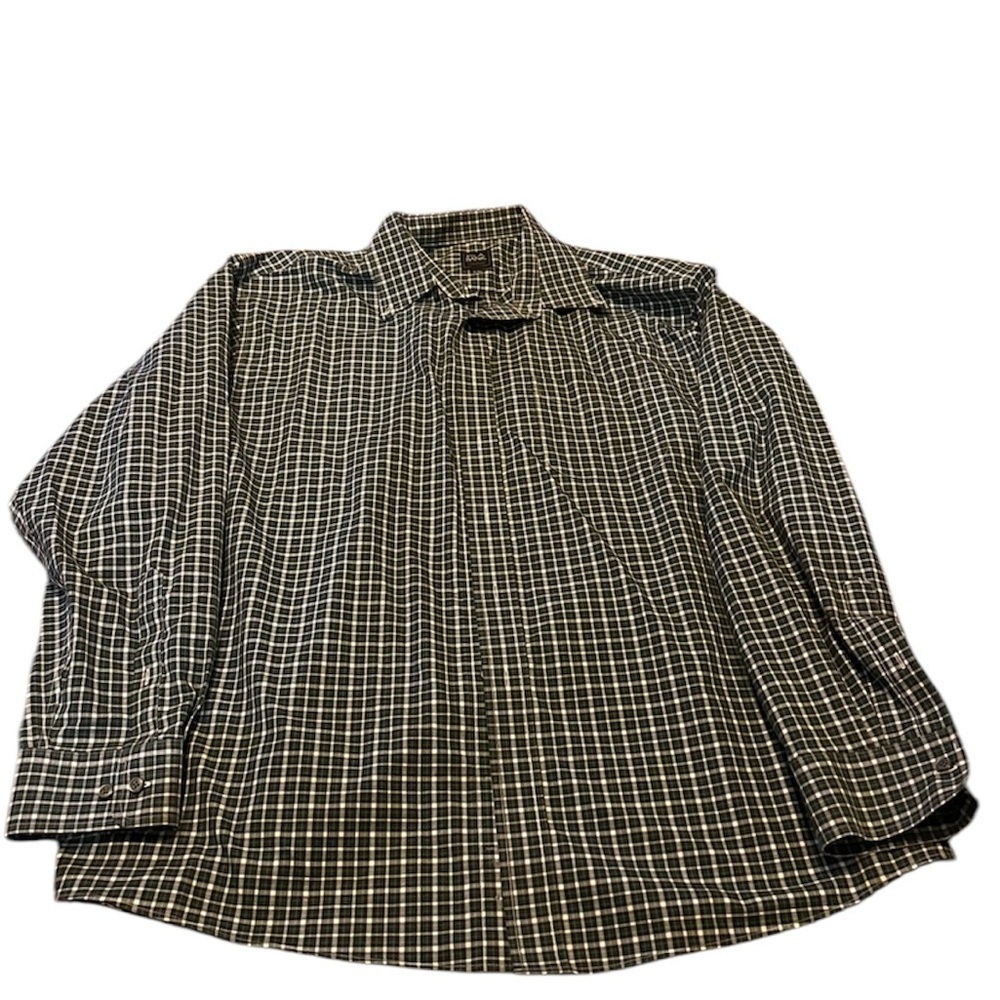 #131 (3)JosABank”Traveler”Men’s XXL long & short sleeve button up plaid shirt